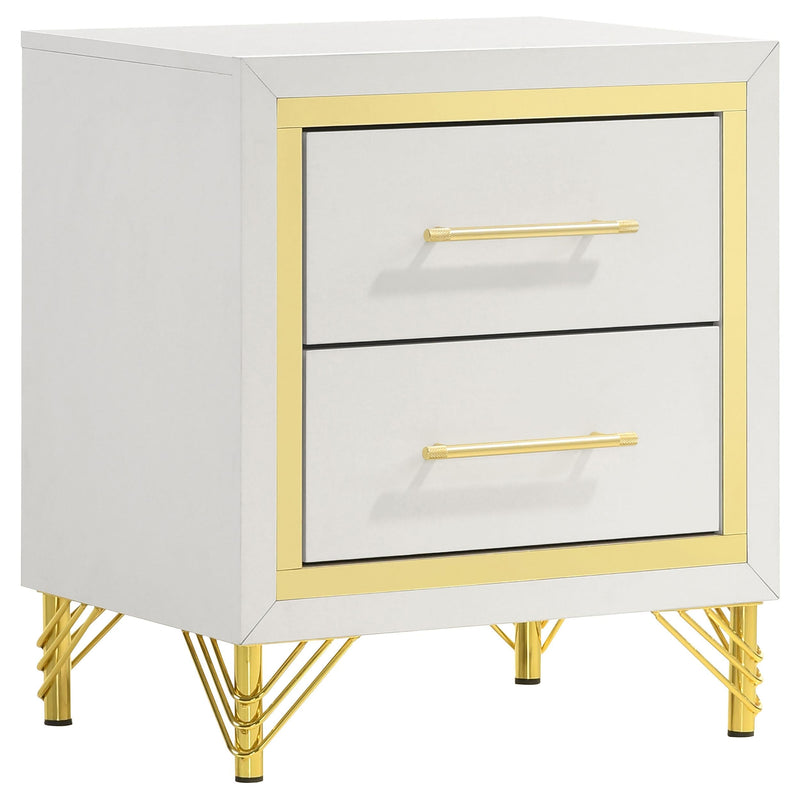 Lucia 2-drawer Nightstand Bedside Table White - 224732