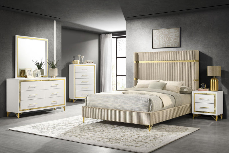Lucia 2-drawer Nightstand Bedside Table White - 224732