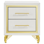 Lucia 2-drawer Nightstand Bedside Table White - 224732