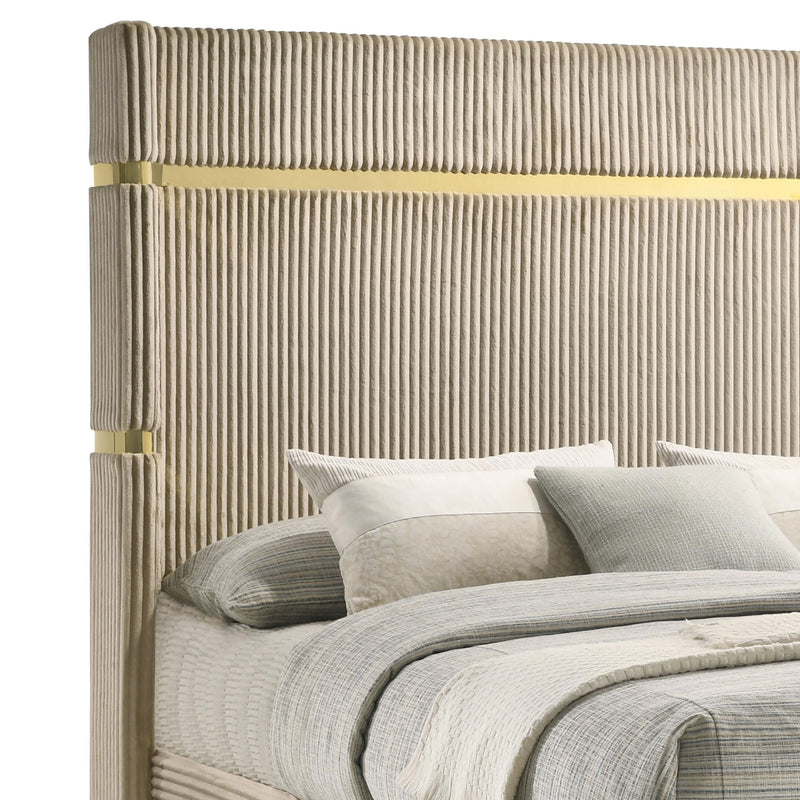 Lucia 3-piece Queen Bedroom Set Beige and White - 224731Q-S325