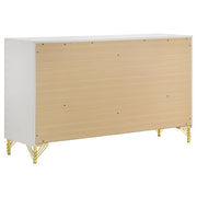 Lucia 4-piece Eastern King Bedroom Set Beige and White - 224731KE-S4