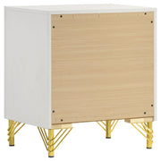 Lucia 4-piece Eastern King Bedroom Set Beige and White - 224731KE-S4