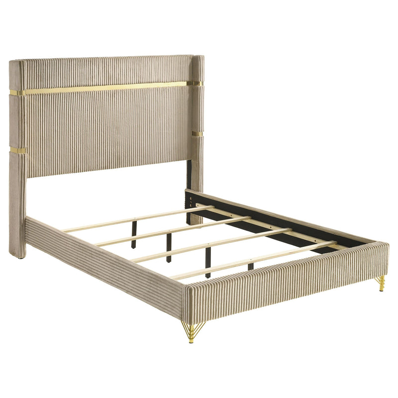 Lucia 4-piece Queen Bedroom Set Beige and White - 224731Q-S4