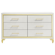 Lucia 4-piece Queen Bedroom Set Beige and White - 224731Q-S4