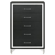 Lucia 5-drawer Bedroom Chest of Drawers Black - 224995