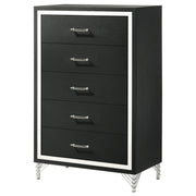 Lucia 5-drawer Bedroom Chest of Drawers Black - 224995