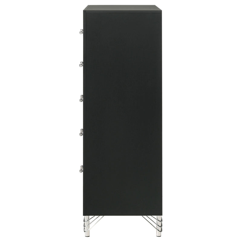 Lucia 5-drawer Bedroom Chest of Drawers Black - 224995