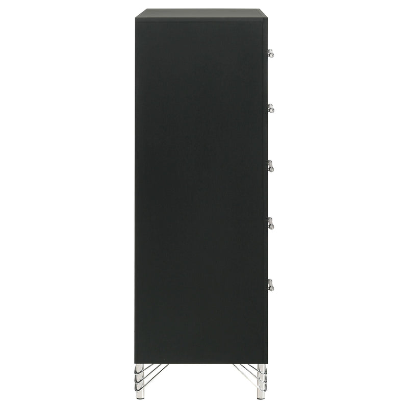 Lucia 5-drawer Bedroom Chest of Drawers Black - 224995