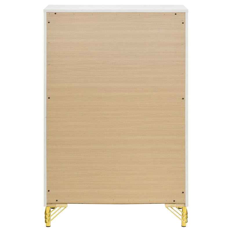 Lucia 5-drawer Bedroom Chest of Drawers White - 224735