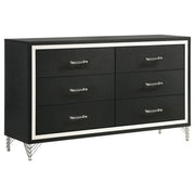 Lucia 5-piece Eastern King Bedroom Set Grey and Black - 224991KE-S5