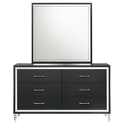 Lucia 6-drawer Dresser and Mirror Black - 224993M