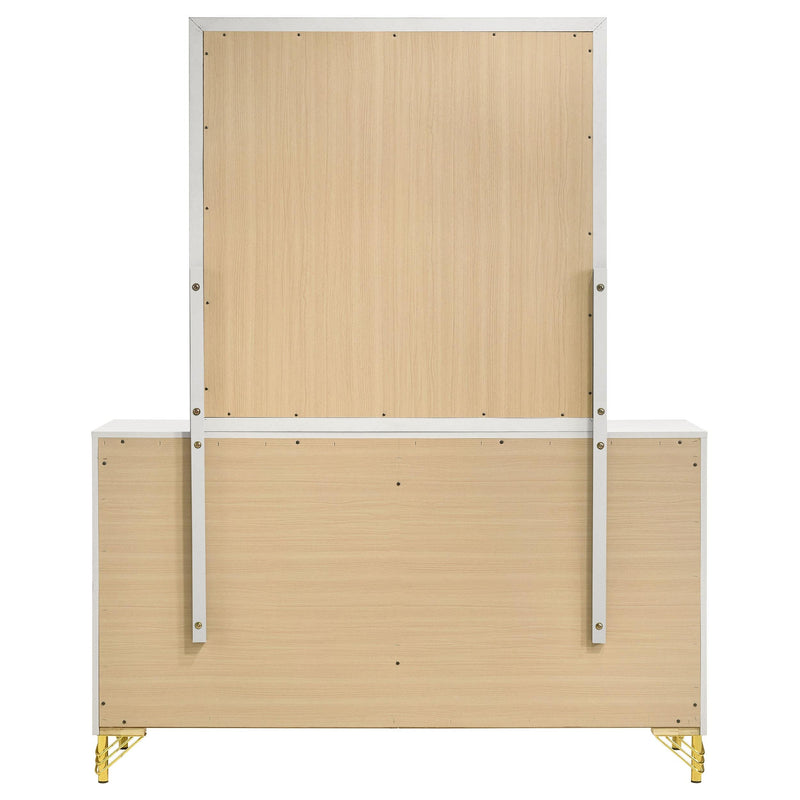 Lucia 6-drawer Dresser with Mirror White  - 224733M