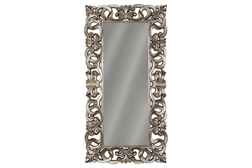 Lucia Antique Silver Finish Floor Mirror - Gate FurnitureOther Products