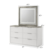 Lucia - Mirror with Faux Marble Frame - B242-M