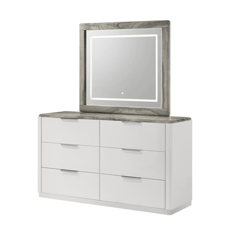 Lucia - Mirror with Faux Marble Frame - B242-M