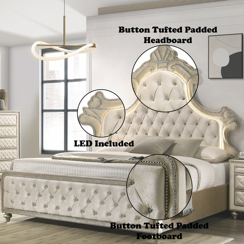Lucienne EK Bed W/Led - BD02334EK