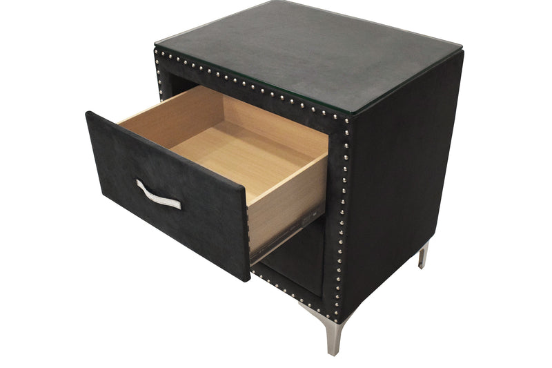 Lucinda Black Upholstered Wingback Panel Bedroom Set - Lara FurnitureBedroom Set