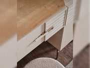 Lugano Bedroom (Queen Frame With Headboard & Dresser With Mirror & Ottoman & 2 Nightstand) - 200-ELIF-LUG-A221-QBED-SET