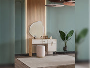 Lugano Bedroom (Queen Frame With Headboard & Dresser With Mirror & Ottoman & 2 Nightstand) - 200-ELIF-LUG-A221-QBED-SET
