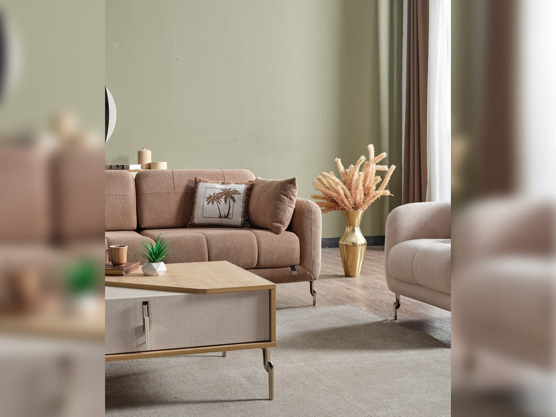 Lugano Convertible Sofa in Cream - 200-ELIF-LUG-A227-3