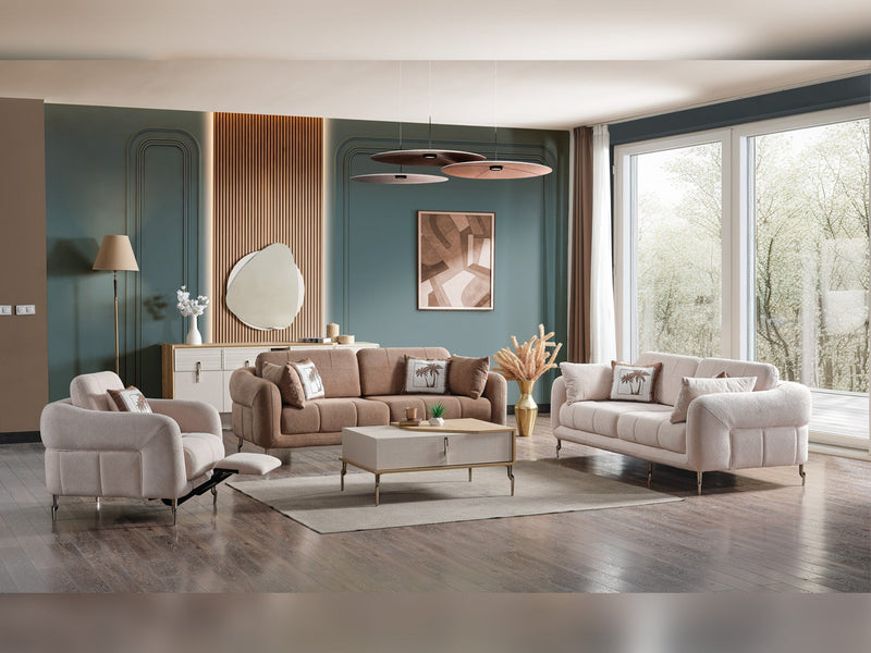 Lugano Convertible Sofa in White - 200-ELIF-LUG-A225-3