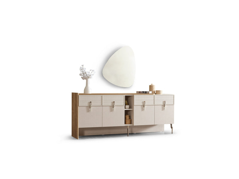 Lugano Diningroom (Consol With Mirror & Dining Table & 6 Dining Chair) - 200-ELIF-LUG-A222-DT-6-SET