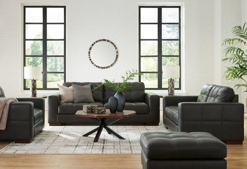 Luigi Thunder Leather Living Room Set - Gate FurnitureLiving Room Set