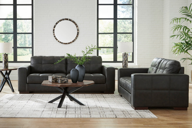 Luigi Thunder Leather Living Room Set - Gate FurnitureLiving Room Set