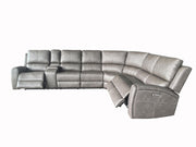 Lumen 4-piece Faux Leather Triple Power Reclining Sectional Charcoal - 600520PPP-SET