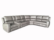Lumen 4-piece Faux Leather Triple Power Reclining Sectional Charcoal - 600520PPP-SET