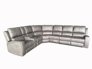 Lumen 4-piece Faux Leather Triple Power Reclining Sectional Charcoal - 600520PPP-SET
