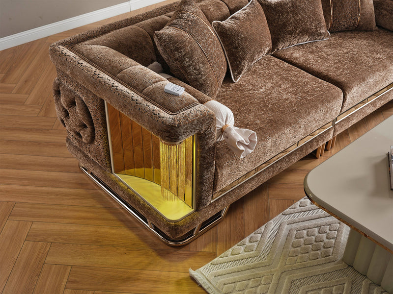 Lumina Stationay Sofa in Brown - 200-ELIF-LUM-A545-3