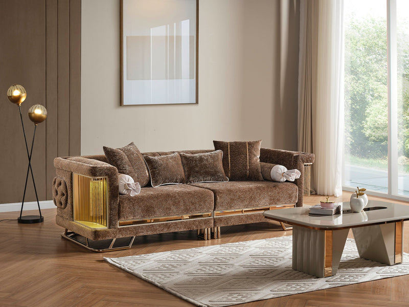 Lumina Stationay Sofa in Brown - 200-ELIF-LUM-A545-3