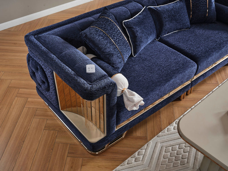 Lumina Stationay Sofa in Navy - 200-ELIF-LUM-A543-3