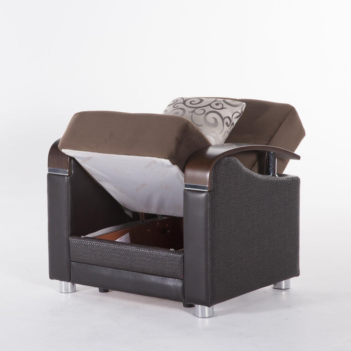 Luna 3 Seat Sleeper (Naomi Brown) 1 Piece - Gate FurnitureSleeper Sofa