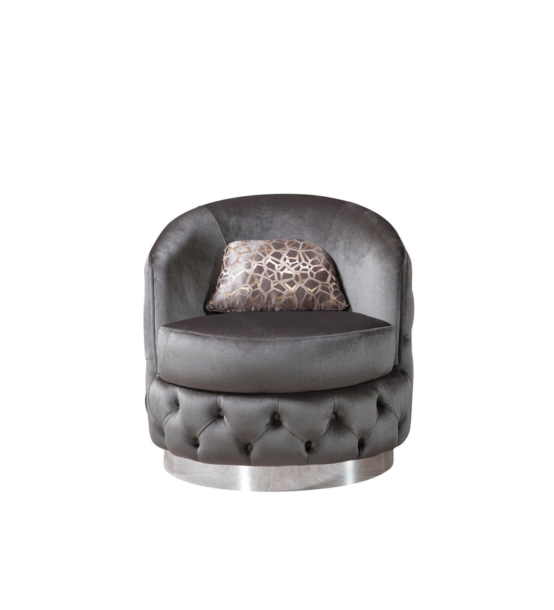 Lupino Gray Velvet Chair [ETA: 5/10] - LUPINOGRAY-CHAIR