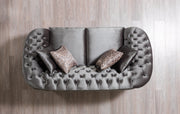 Lupino Gray Velvet Sofa & Loveseat - Lara FurnitureLiving Room Set