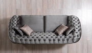 Lupino Gray Velvet Sofa & Loveseat - Lara FurnitureLiving Room Set