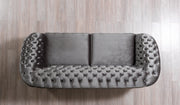 Lupino Gray Velvet Sofa & Loveseat - Lara FurnitureLiving Room Set