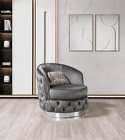 Lupino Gray Velvet Sofa & Loveseat - Lara FurnitureLiving Room Set