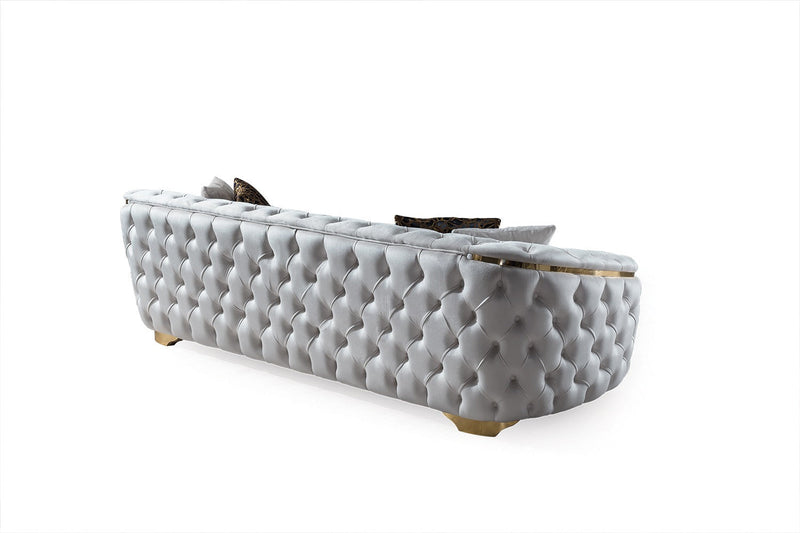 Lupino Ivory Velvet Sofa & Loveseat - LUPINOIVORY-SL