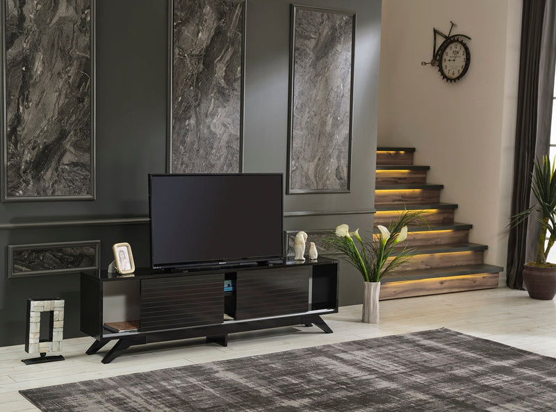 Luxia Tv Stand in Black - 720-LUX-TV-BLACK