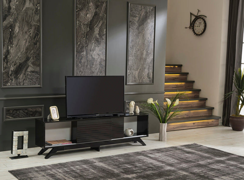 Luxia Tv Stand in Black - 720-LUX-TV-BLACK