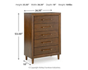 Lyncott California King Upholstered Bed with Mirrored Dresser and Chest in Brown from Ashley - Lara Furniture