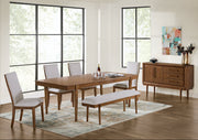 Lyncott Dining Table and 4 Chairs and Bench in Brown - Lara FurnitureDining Room Set