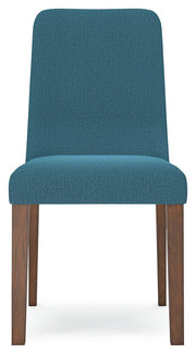 Lyncott Dining Table and 4 Chairs in Blue/Brown - Lara FurnitureDining Room Set