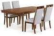 Lyncott Dining Table and 4 Chairs in Brown - Gate FurnitureDining Room Set