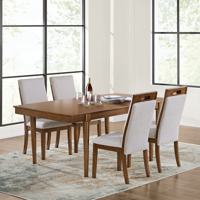 Lyncott Dining Table and 4 Chairs in Brown - Lara FurnitureDining Room Set