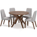 Lyncott Dining Table and 4 Chairs in Gray/Brown - Gate FurnitureDining Room Set