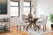 Lyncott Dining Table and 4 Chairs in Gray/Brown - Lara FurnitureDining Room Set